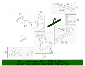 Door sill trim outer front right Audi A6 C7 12-18 with illumination