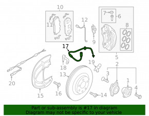 Front left brake hose Audi Q7 16-