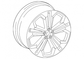 Wheel disk R22 x 10J ET21 Audi Q8 19-23 curb, dent