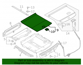 Audi Q8 19-25 trunk floor black