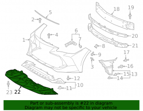 Front bumper guard for Toyota Avalon 19-22