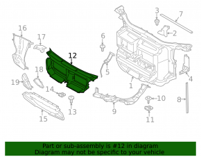 BMW X1 E84 13-15 Radiator Deflector