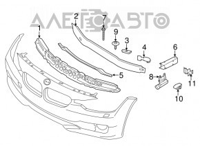 Lower front bumper reinforcement BMW 3 F30 16-18 without radar