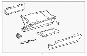 Glove box, glove compartment Lexus ES 22-25 black