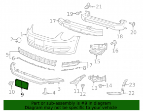 Front license plate area VW Beetle 12-16