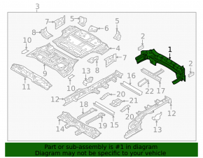 Kia Sorento 18-20 rear panel, 6-piece set, on the body