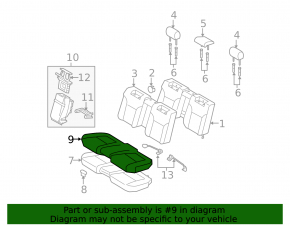 Rear seats 2nd row Lexus GS300 GS350 GS430 GS450h 06-07 black leather