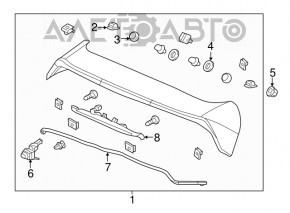 Acura MDX 14-18 Tailgate Spoiler with Brake Light