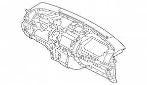 Torpedo front panel without AIRBAG Kia Sorento 11-13 prerest