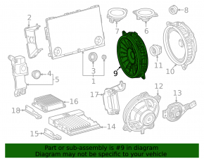 Front left door speaker for Lexus ES 23-25