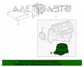 Heater Fan Motor Lexus RX350 RX450h 10-15 Type 2