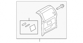 Cigarette lighter for the center console of the Audi A4 B8 08-16, rear, with a black trim
