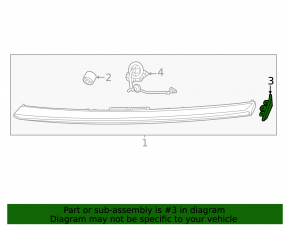 Left inner tailgate light trim for Kia EV6 22-24