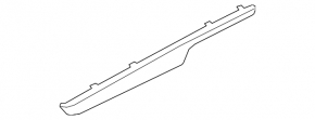 Door trim molding, rear right card, Porsche Macan 15-18, black gloss, chrome