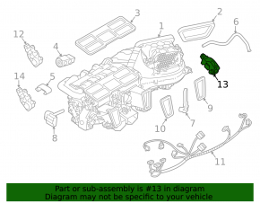 Actuator motor heater drive ventilation Porsche Panamera 10-16