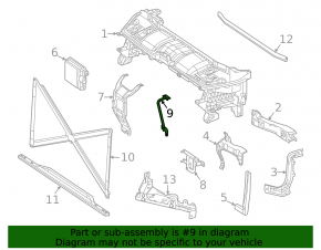 Mercedes W167 GLE 350 450 20-24 hood latch bracket on TV