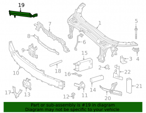 Front bumper reinforcement strut upper right Mercedes C-class W205 15-21