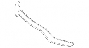 Front bumper lip C-class 15-18 AMG, gloss black
