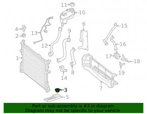 Radiator support lower left Mercedes CLA 250 14-19