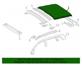 Metal roof for Mercedes X247 GLB 20-26 with panoramic windows