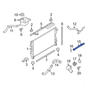 Cooling pipe metal Ford Explorer 13-19 sport
