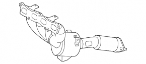 Exhaust manifold with catalytic converter Ford Fiesta 11-19 1.6