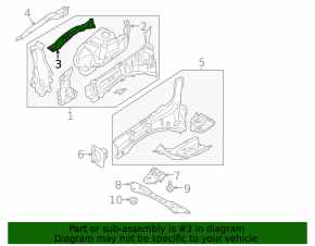 Left upper wing bracket Ford Fusion mk5 13-20