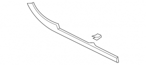 Center console trim side left Ford Fusion mk5 13-16 upper, leather black