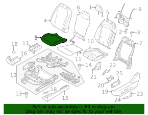 Driver's seat lower trim for Ford Mustang Mach-E 21-25, gray leather