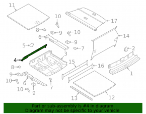 Front trunk floor lining for Porsche Cayenne 19-23, black, scratched