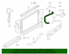 Upper Cooling Hose for Nissan Rogue 22-26 1.5T JP built