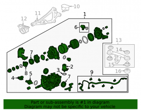 Rear differential gearbox Honda HR-V 16-18