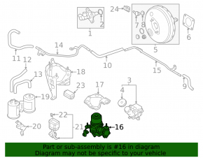 Mitsubishi Outlander 18-22 PHEV Master Cylinder Vacuum Pump