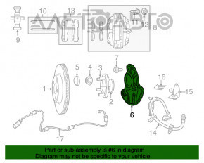 Brake Disc Cover Rear Left Chrysler 300 11- RWD