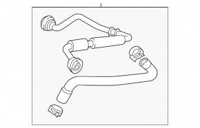 Cooling system return pipe tank - Audi A6 C7 16-18 rest 2.0T