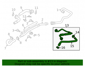 Cooling system return pipe tank - Audi A6 C7 16-18 rest 2.0