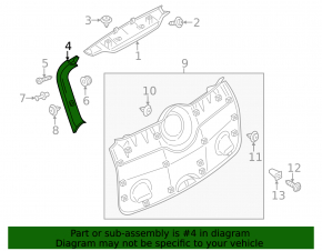 Trunk door trim right Mini Cooper Countryman R60 10-16 black rubbed broken guide