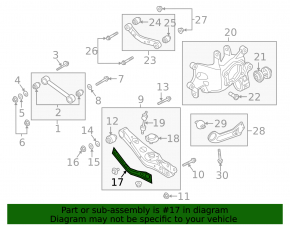 Lower control arm pad for rear left spring, Kia Sportage 17-18