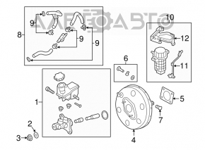Kia Optima 16-20 vacuum booster
