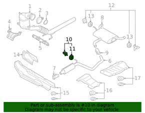 Muffler bracket central VW Golf 15- 1.8T