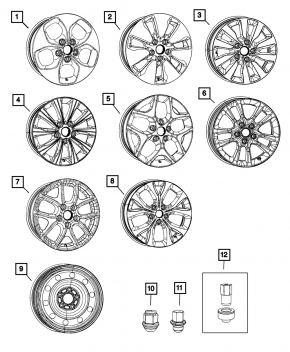 Wheel disk R18 x 7J Chrysler Pacifica 17-20