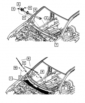 Windshield Wiper Motor Chrysler 200 11-14