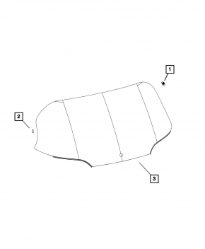 Rear glass of the tailgate Jeep Cherokee KL 19-21