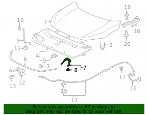 Honda Civic X FC 16-21 hood seal for air intake