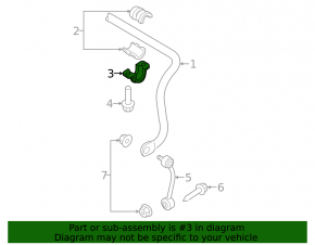 Rear stabilizer mounting bracket left Audi Q7 4L 10-15