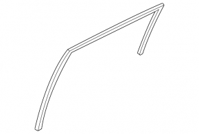 Rear right glass seal Hyundai Veloster 12-17
