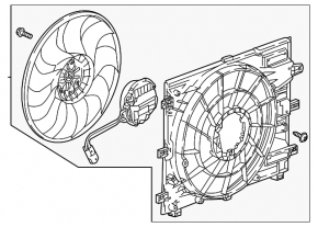 Chevrolet Equinox 20-24 LSD Radiator Shroud Diffuser Assembly