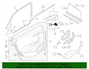 Central lock button rear left Audi A4 B9 17-
