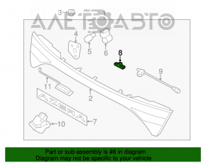 Left trunk lid license plate light for Hyundai Azera 12-17