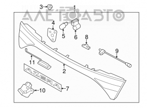 Left trunk lid license plate light for Hyundai Azera 12-17